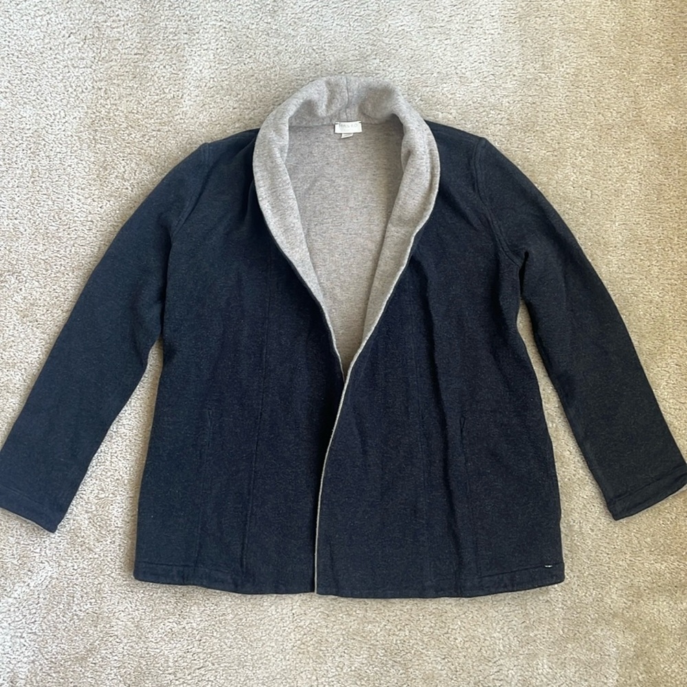 Hanro Knits Cardigan with Pockets in Dark Grey Women’s XS